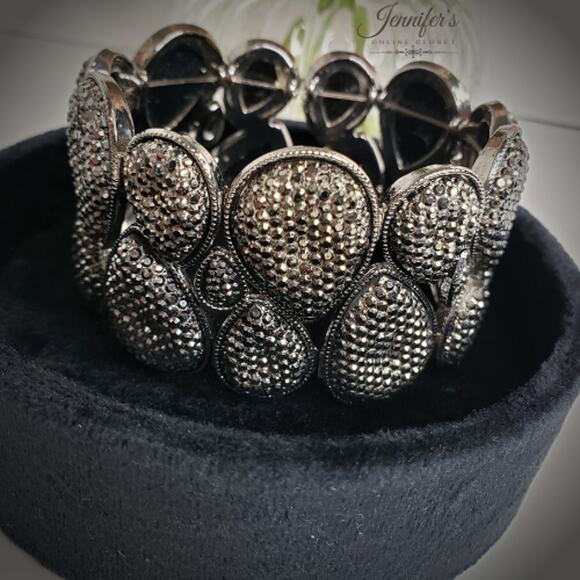 3/$25 New York & Company Charcoal Bronze Stretch Bracelet - Picture 7 of 10